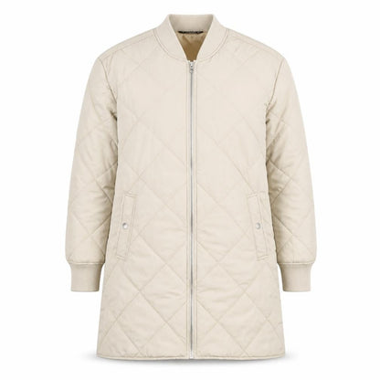 Dunnes Women Beige Quilted Long Jacket Size L