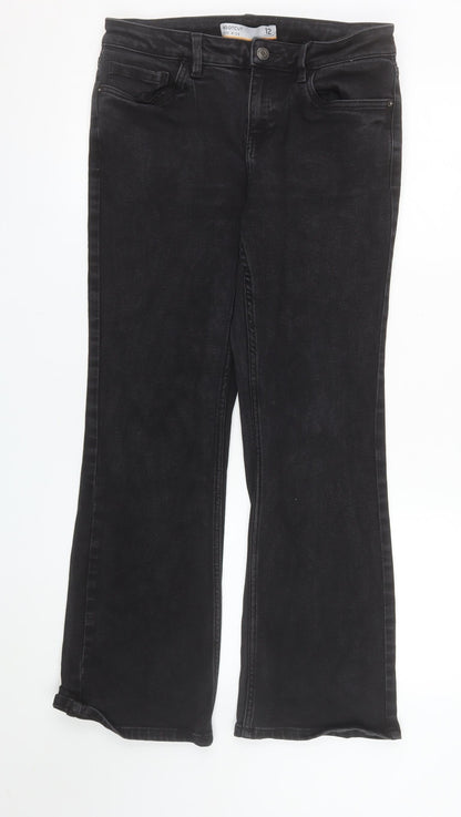 Next Women’s Black Bootcut Mid Rise Stretch Jeans Size 12
