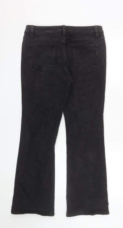 Next Women’s Black Bootcut Mid Rise Stretch Jeans Size 12
