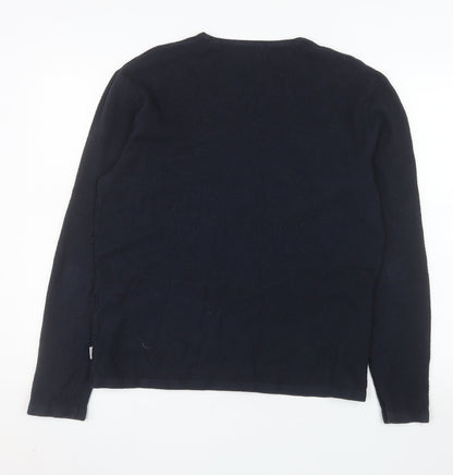 Jack & Jones Men's Blue Knit Pullover Sweatshirt Size M