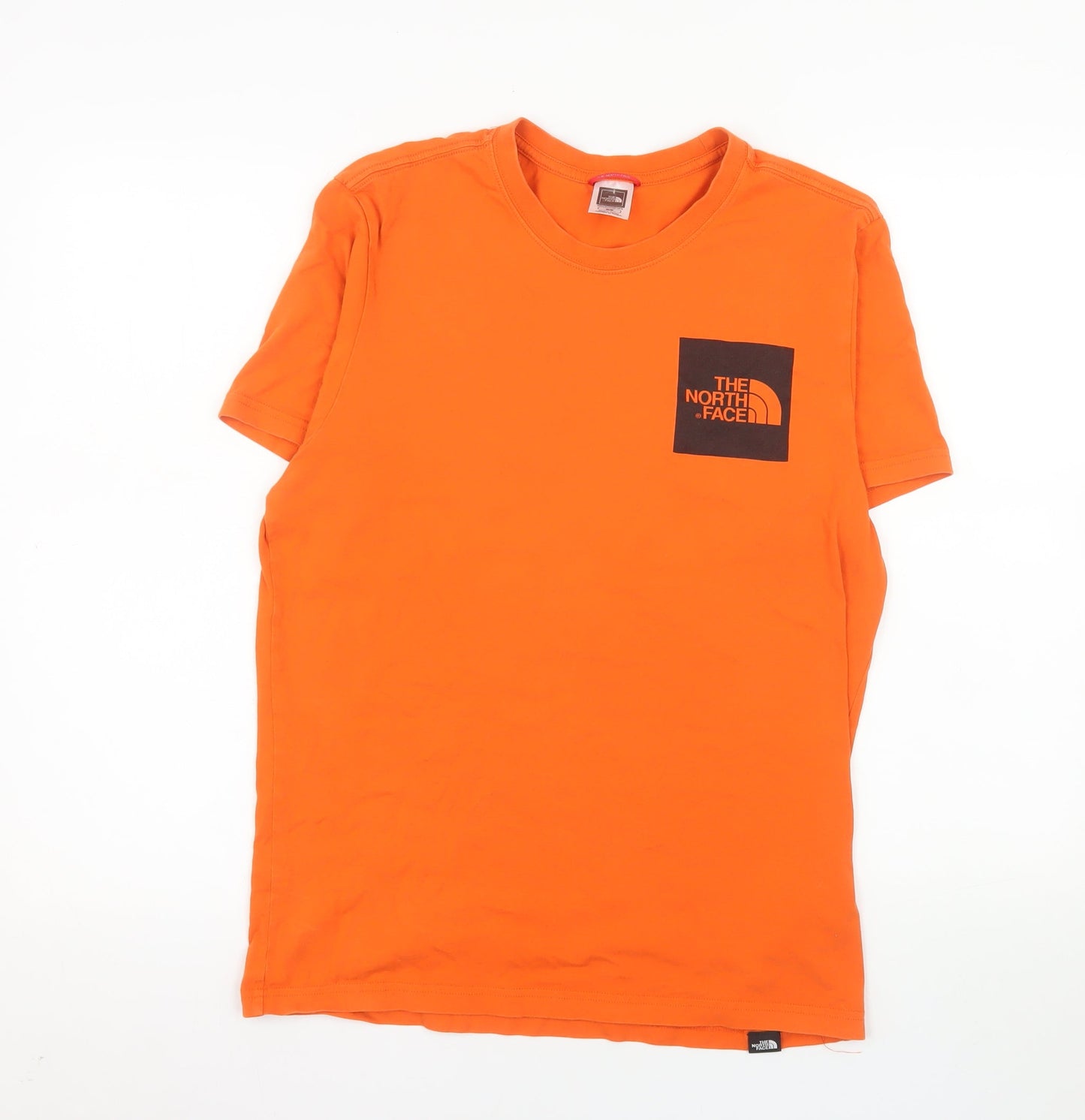 The North Face Men's Orange Cotton Crew Neck T-Shirt Size M