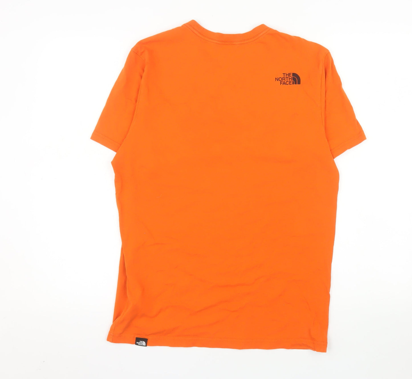 The North Face Men's Orange Cotton Crew Neck T-Shirt Size M