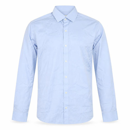 Jack & Jones Premium Men's Blue Cotton Long Sleeve Dress Shirt M