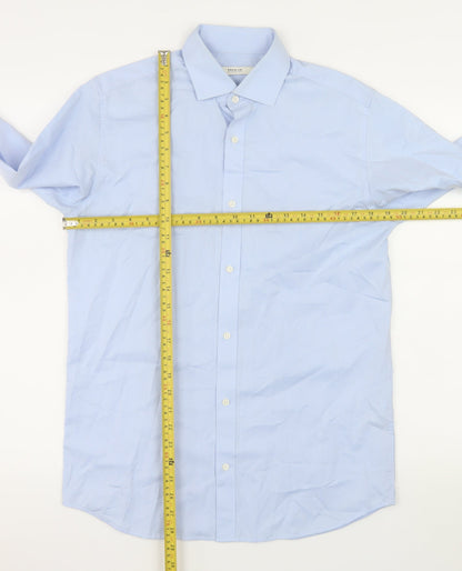 Jack & Jones Premium Men's Blue Cotton Long Sleeve Dress Shirt M