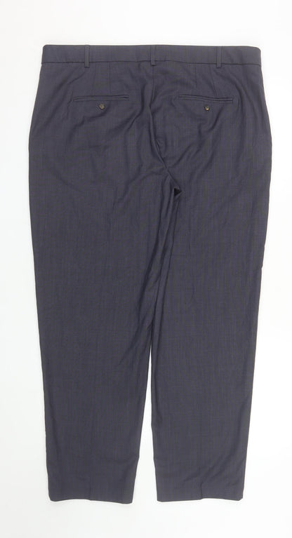 Marks and Spencer Women's Grey Size 18 Relaxed Straight Leg Trousers