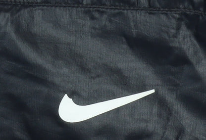 Nike Men's Black M Puffer Jacket Polyester Full Zip Windproof