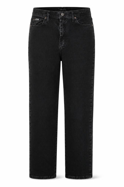 Lee Womens Black Relaxed Straight Leg Jeans Size 8 Long