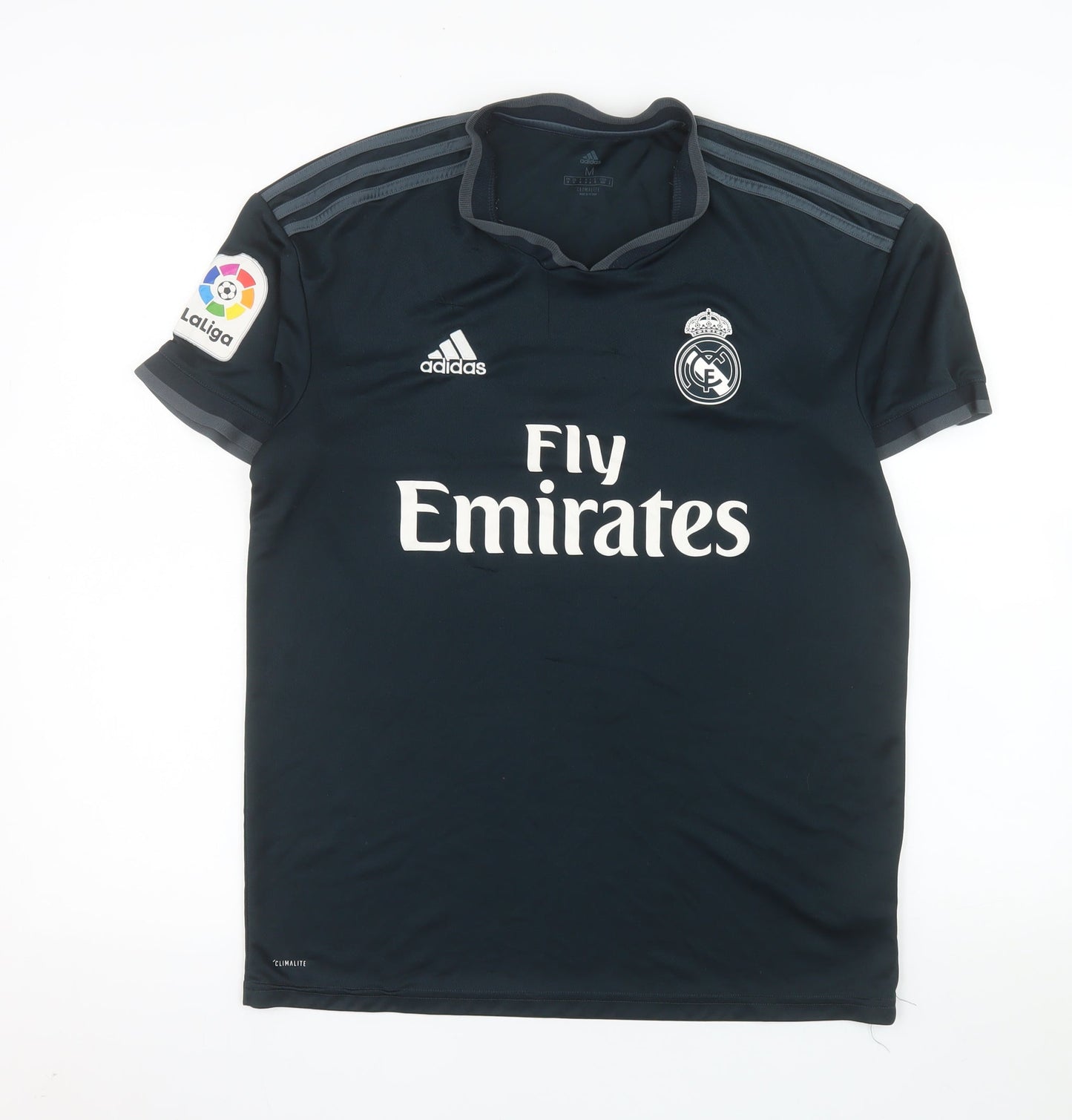 Adidas Mens Black Real Madrid Football Jersey Shirt Size M