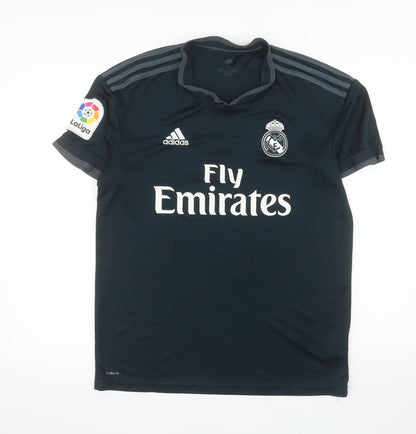 Adidas Mens Black Real Madrid Football Jersey Shirt Size M