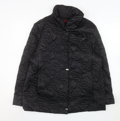 Steilmann Women's Black Quilted Mid-Length Coat Size 14