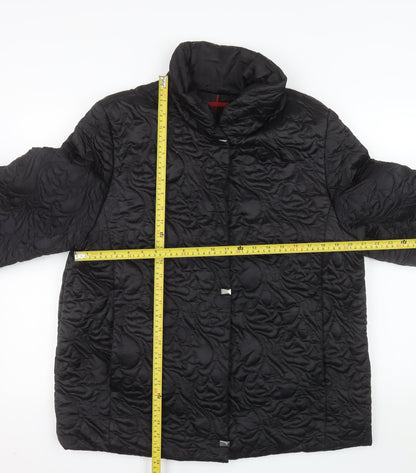 Steilmann Women's Black Quilted Mid-Length Coat Size 14