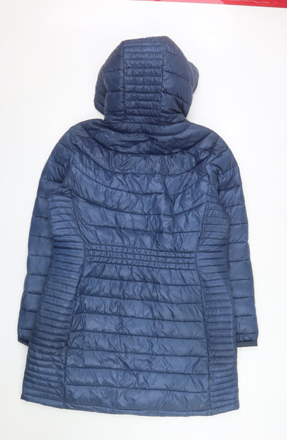Regatta Women's Blue Long Hooded Puffer Coat Size 18