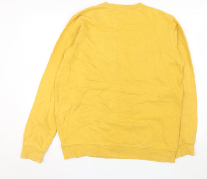 Dickies Men’s Yellow Logo Crew Neck Pullover Sweatshirt Size L