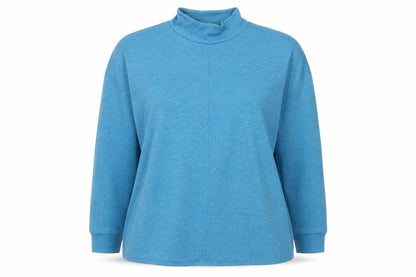 Dunnes Stores Women’s Blue Mock Neck Long Sleeve Pullover Jumper XL