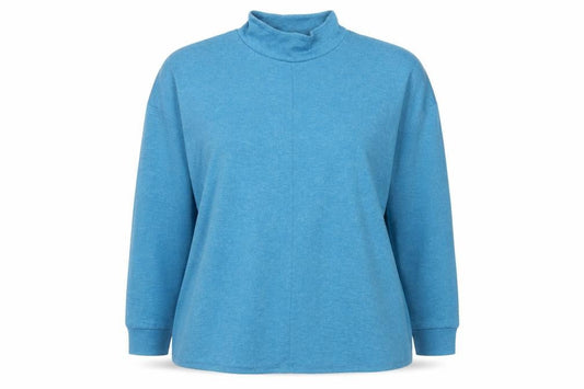 Dunnes Stores Women’s Blue Mock Neck Long Sleeve Pullover Jumper XL