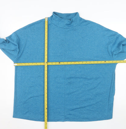 Dunnes Stores Women’s Blue Mock Neck Long Sleeve Pullover Jumper XL