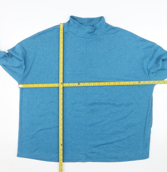 Dunnes Stores Women’s Blue Mock Neck Long Sleeve Pullover Jumper XL