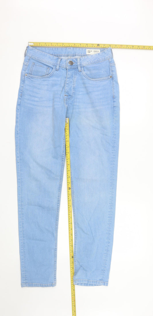 Denim Co. Men's Blue Slim Fit Straight Jeans W30 L32
