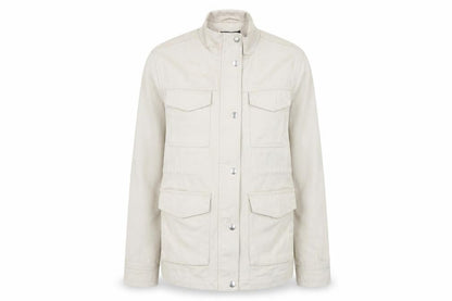 New Look Women's Beige Cotton Military Jacket Size 10