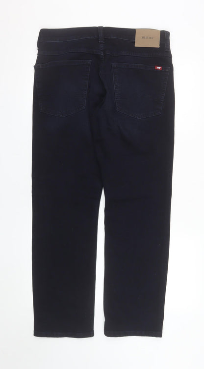 Mustang Men's Blue Straight Leg Jeans 34W 30L Regular Fit Denim
