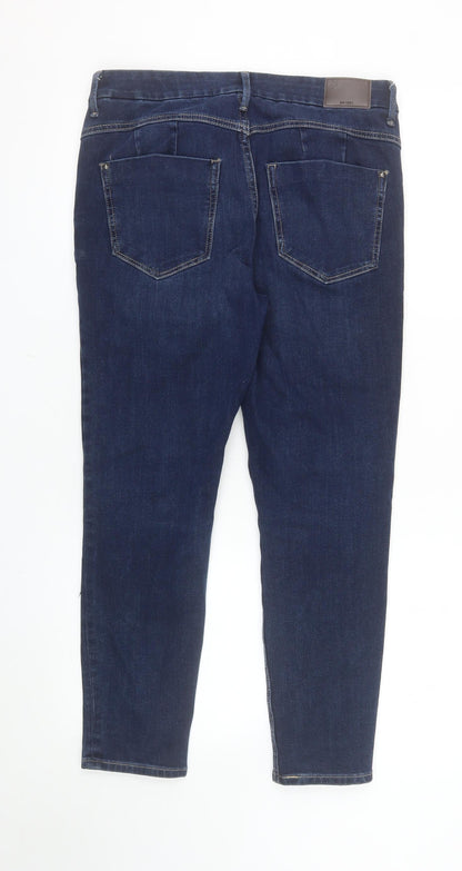 Marks and Spencer Women's Blue Skinny Stretch Jeans Size 12 Short