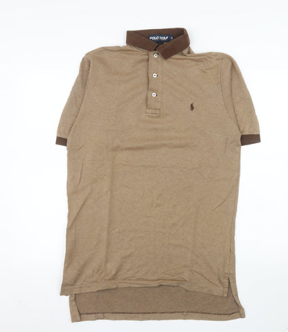 Ralph Lauren Polo Golf Men's Beige Cotton Short Sleeve Polo M