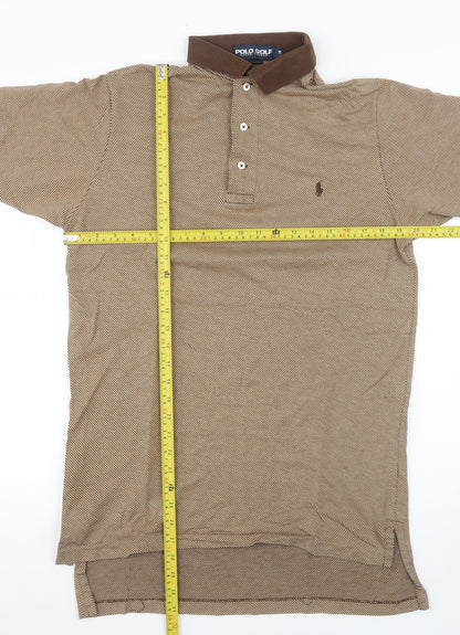 Ralph Lauren Polo Golf Men's Beige Cotton Short Sleeve Polo M
