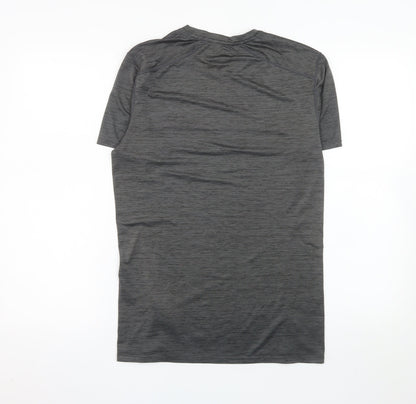 H&M Men Grey Short Sleeve Training T-Shirt Size S Slim Fit