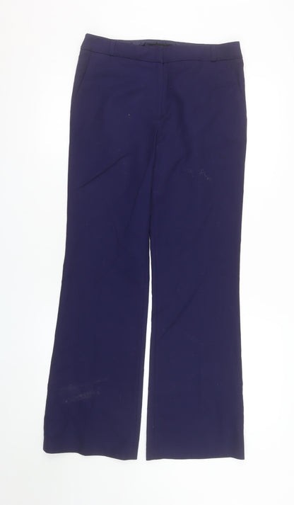 Savida Women's Blue Dress Pants Size 10 Straight Leg Cotton Blend