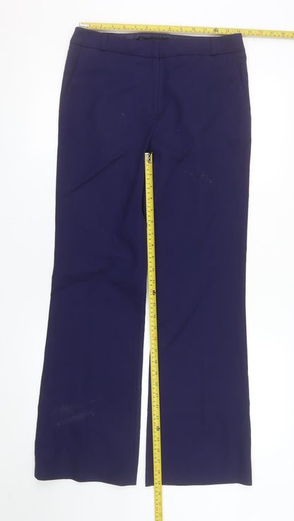 Savida Women's Blue Dress Pants Size 10 Straight Leg Cotton Blend