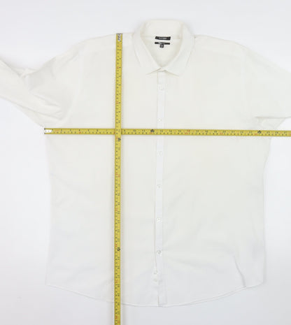 Dunnes Stores Men's White Slim Fit 17.5in Formal Dress Shirt