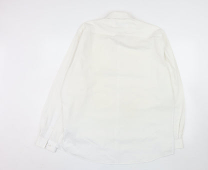 Dunnes Stores Men's White Slim Fit 17.5in Formal Dress Shirt