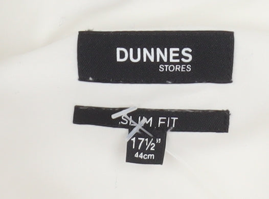 Dunnes Stores Men's White Slim Fit 17.5in Formal Dress Shirt