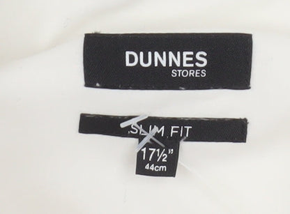 Dunnes Stores Men's White Slim Fit 17.5in Formal Dress Shirt
