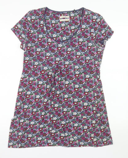 Seasalt Women’s Multicoloured Floral Tunic Dress Size 12 Cotton
