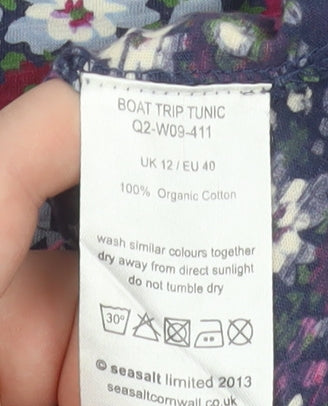 Seasalt Women’s Multicoloured Floral Tunic Dress Size 12 Cotton