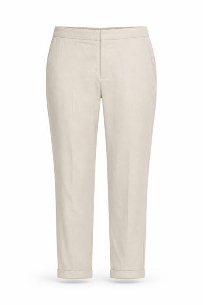 Zara Women Beige Cropped Slim Trousers Size 12