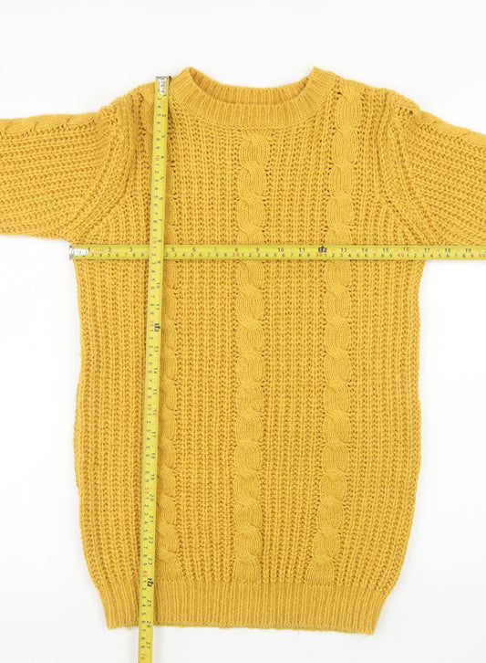 St. Bernard Women’s Yellow Cable-Knit Acrylic Jumper Size S