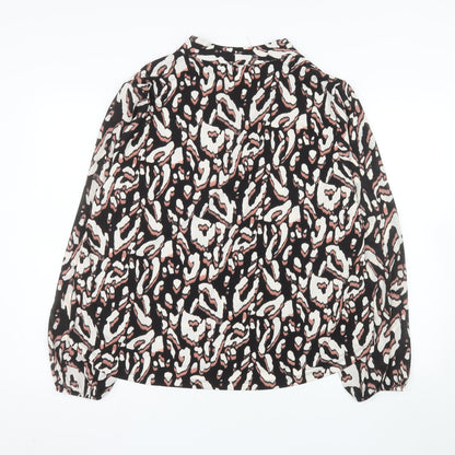 Gallery Womens Multicoloured Animal Print V-Neck Wrap Blouse UK20