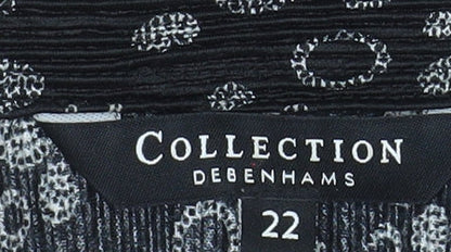 Debenhams Collection Women's Black Floral Blouse Size 22