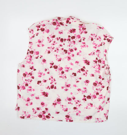 Vero Moda Women's Multicoloured Floral Linen Blouse XL