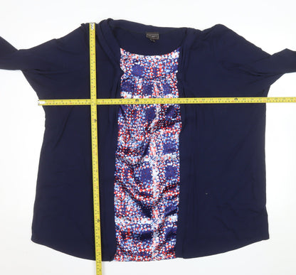 Ann Harvey Women’s Blue Abstract Tunic Blouse Size 24 Plus