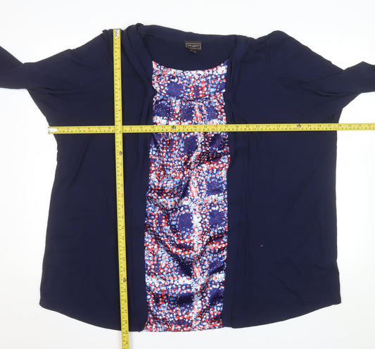 Ann Harvey Women’s Blue Abstract Tunic Blouse Size 24 Plus