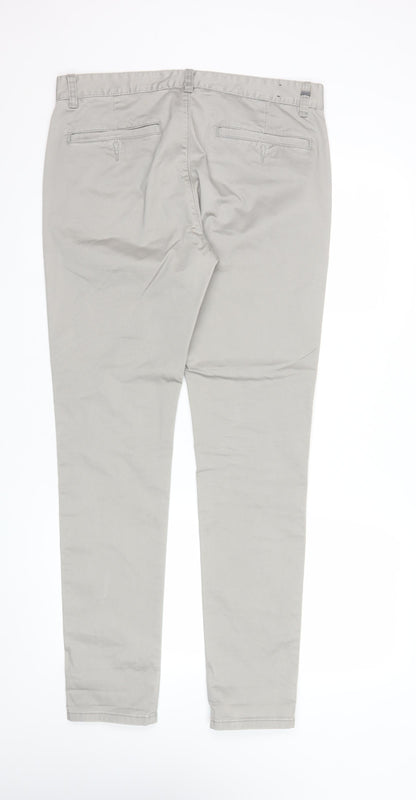 Industrie Men Beige Slim Fit Chino Trousers Size 32