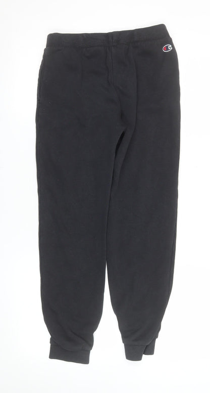 Champion Boys Black Jogger Trousers 11-12 Years Fleece Lined Activewear