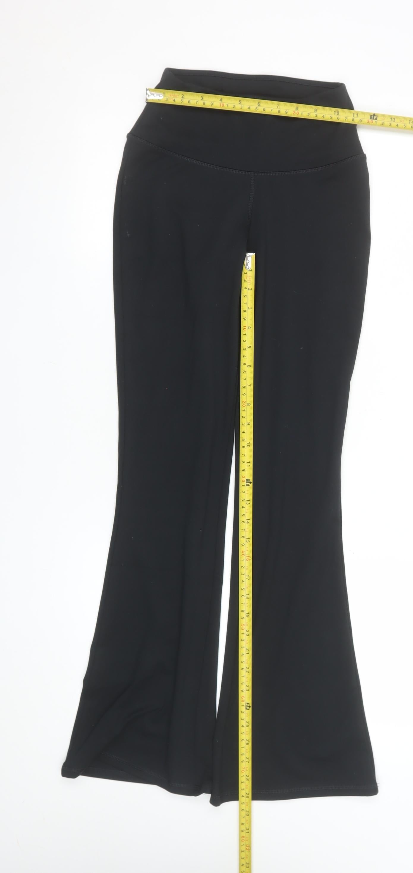 ASOS 4505 Women Black Petite Flared Active Trousers Size 6
