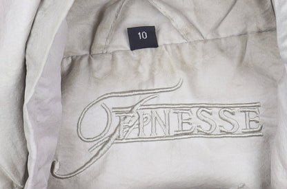 Finesse Women’s Beige Hooded Anorak Jacket Size 10 Water Resistant