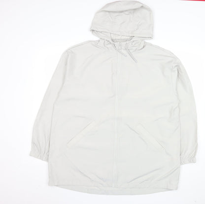 Primark Cares Women's White Hooded Lightweight Rain Jacket M