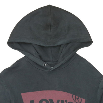 Levi's Men's Black Pullover Hoodie Small Regular Fit Fleece Logo