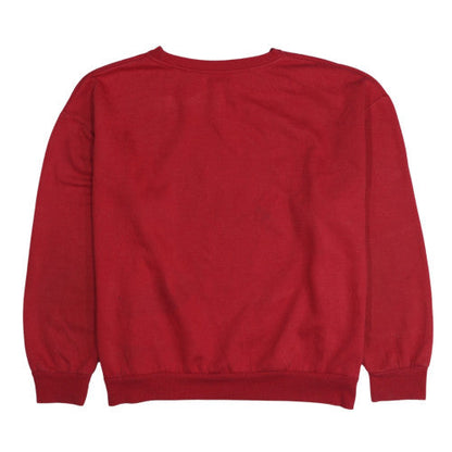 Disney Women Red Mickey Mouse Pullover Sweatshirt Size L 14/16